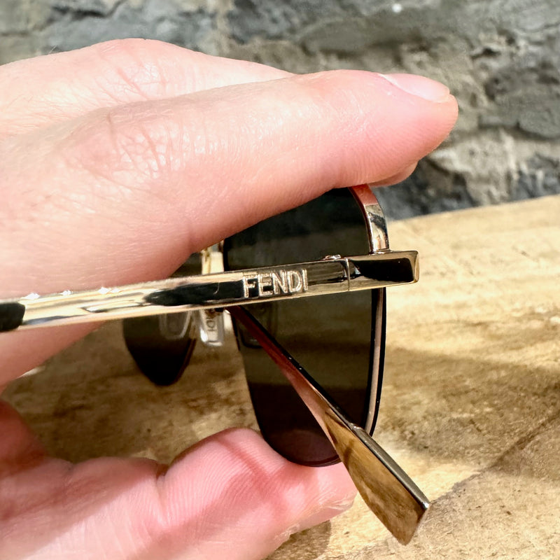 Fendi Travel Gold Square FE40062U Sunglasses
