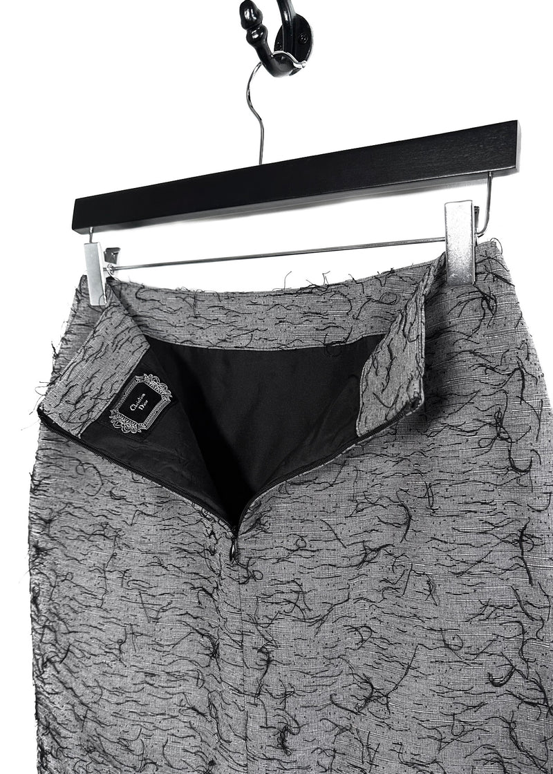Christian Dior FW07 Grey Black Threads Skirt