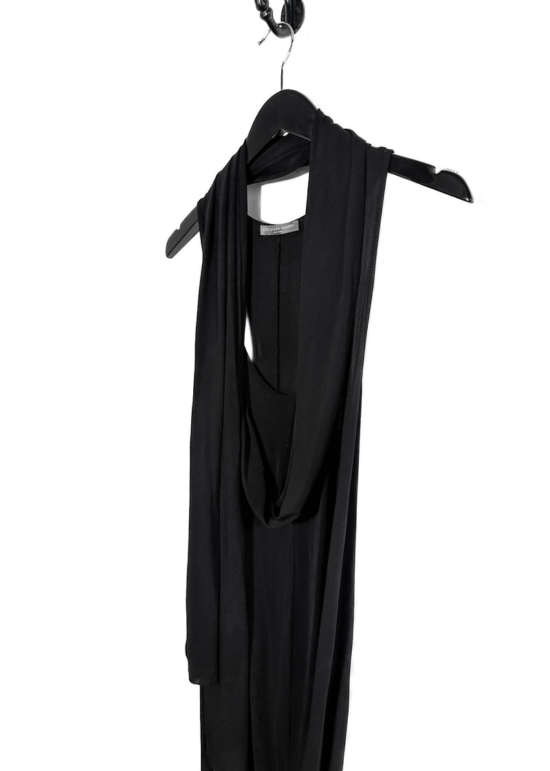 Robe foulard noire Alexander McQueen