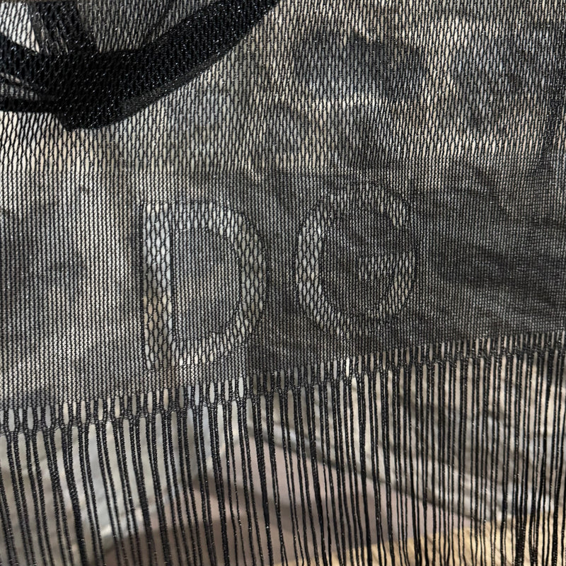 Écharpe à franges avec logo DG noir métallisé Dolce & Gabbana