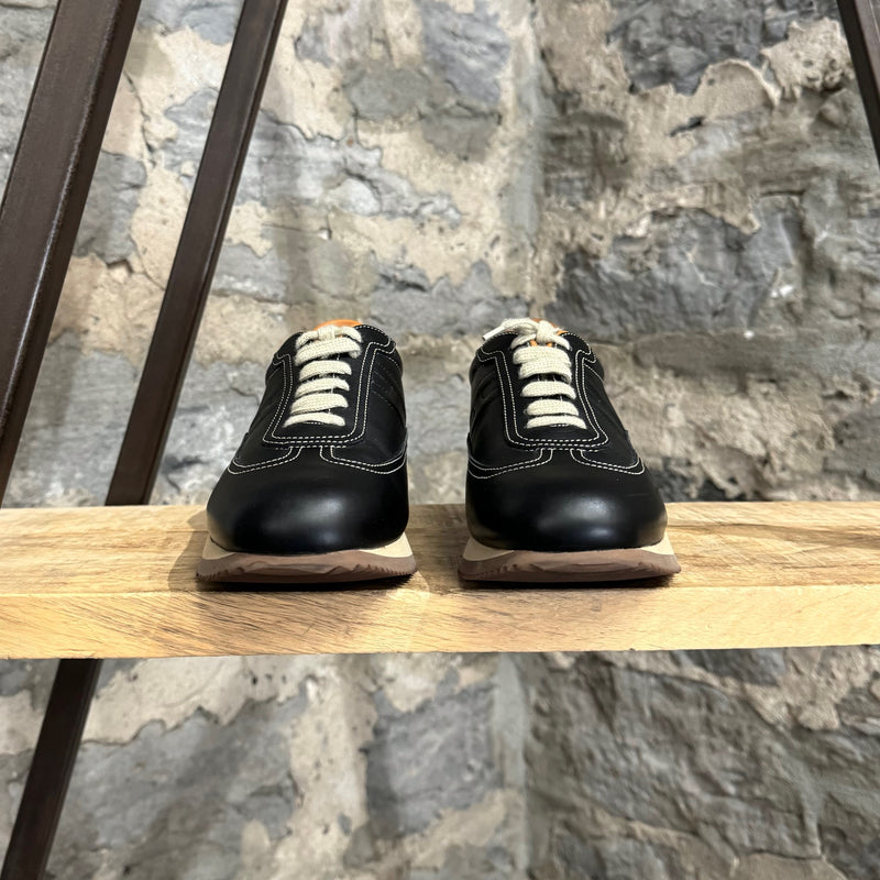 Hermès Black Leather Quick H Platform Sneakers