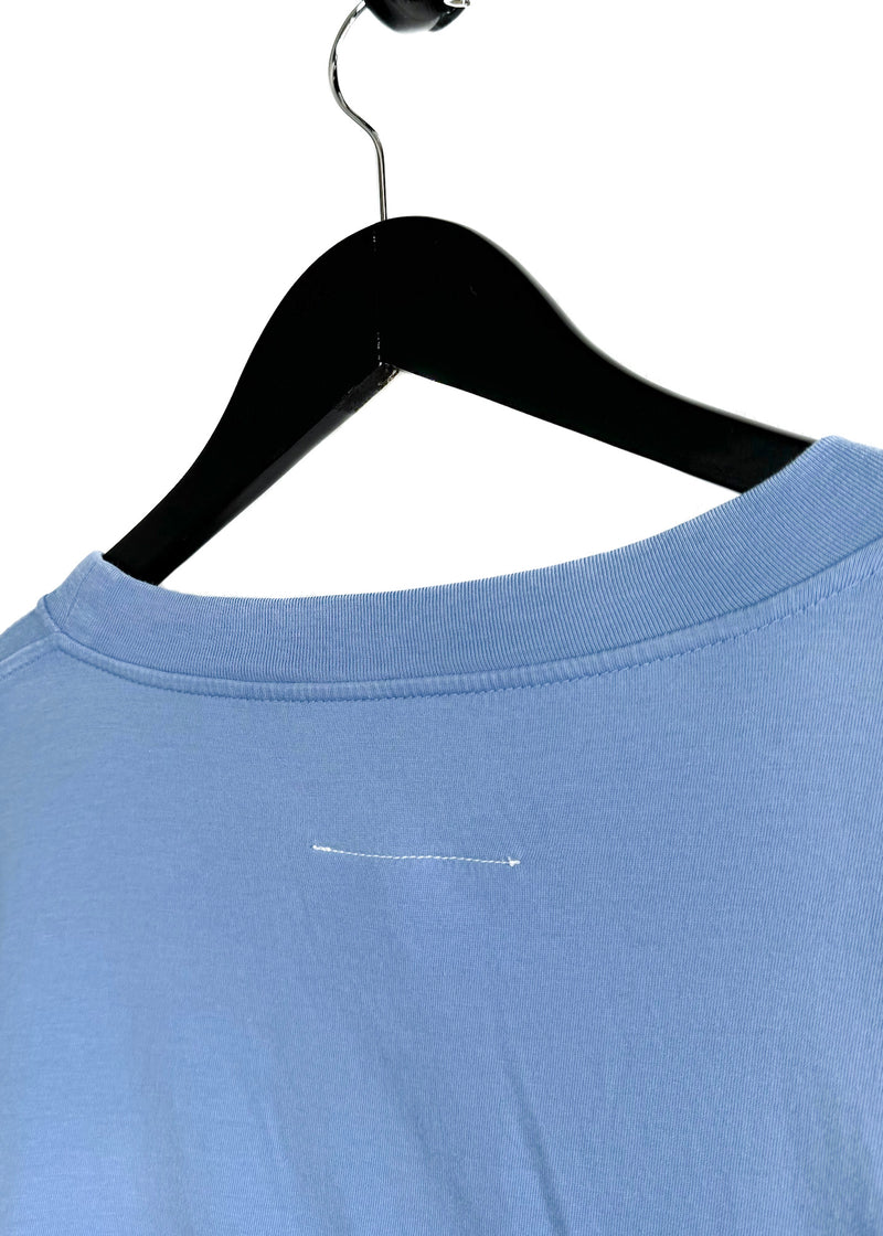 T-shirt à manches longues imprimé logo moto bleu MM6