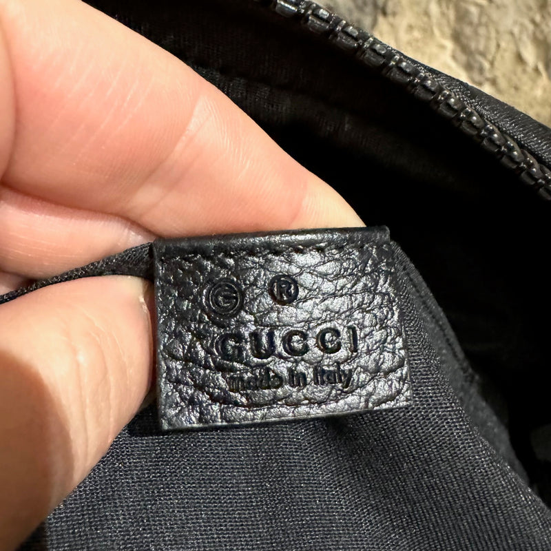 ac ceinture monogramme GG en nylon noir Gucci