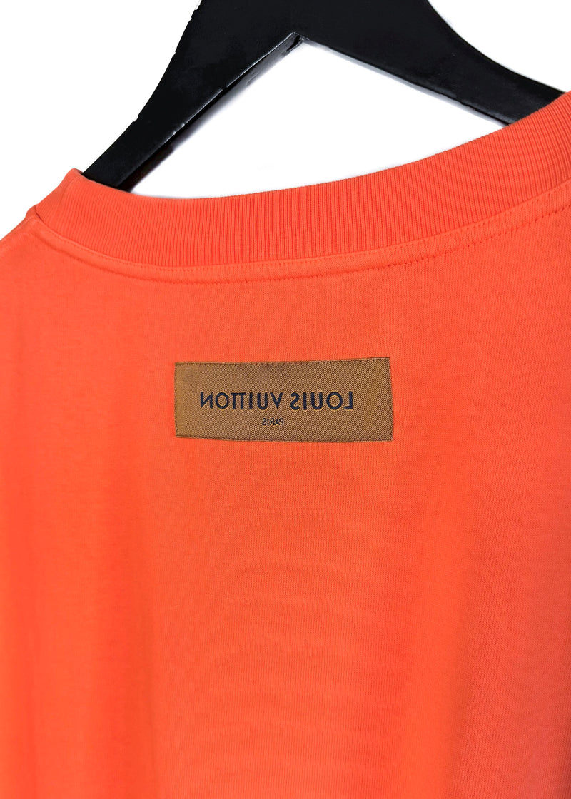 T-shirt orange Louis Vuitton 2019 avec poche 3D