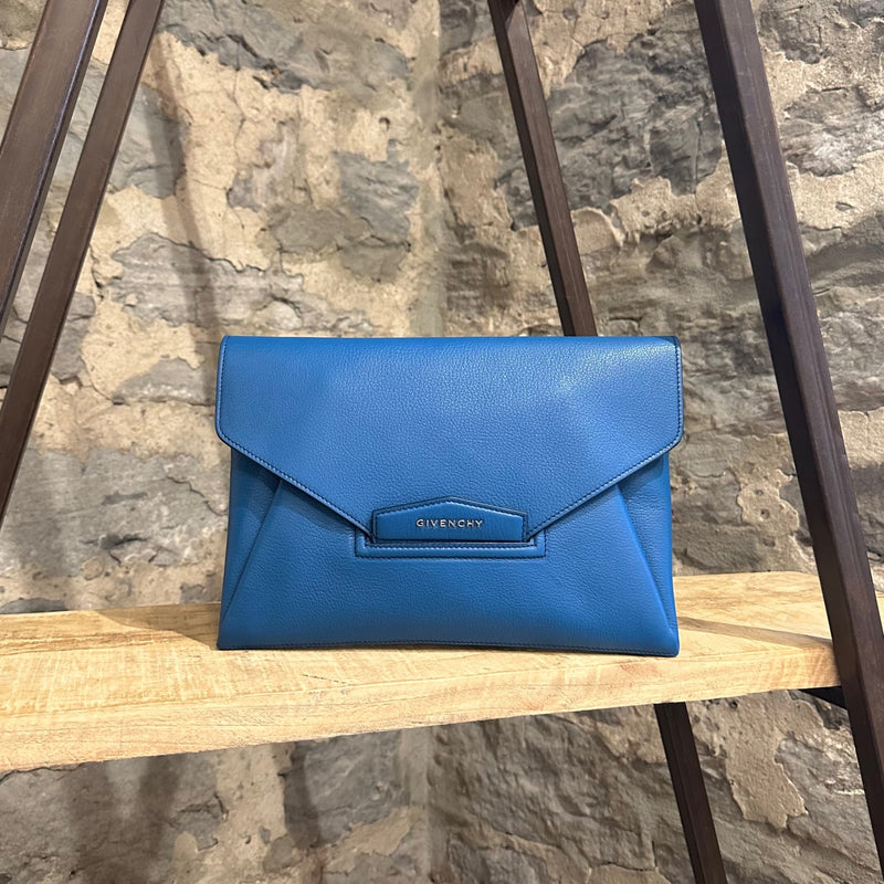 Givenchy Blue Leather Antigona Pouch
