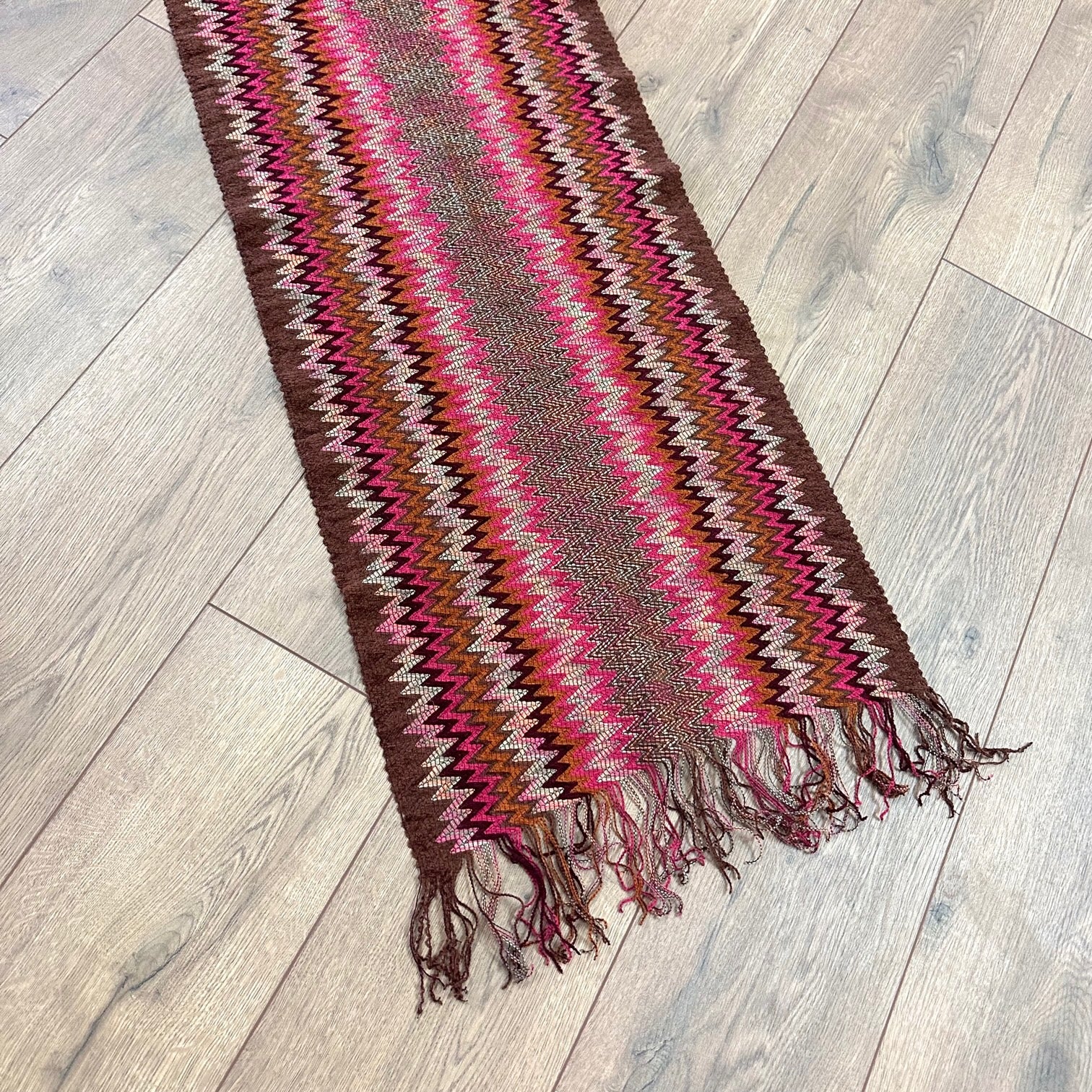 Missoni Pink Brown Zigzag Chenille Scarf – Boutique LUC.S