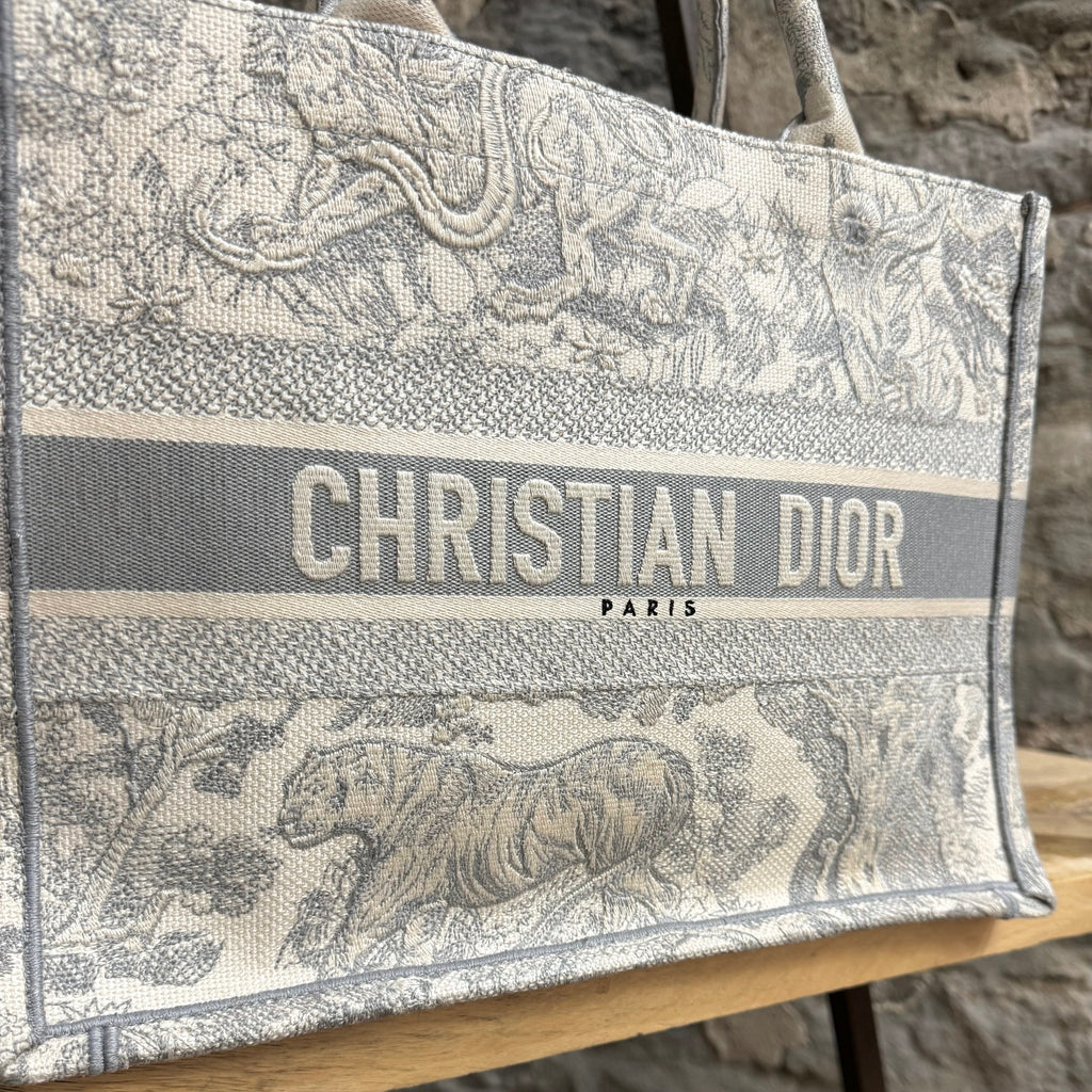 Dior 2021 Ecru Toile De Jouy Dioriviera Medium Book Tote Bag