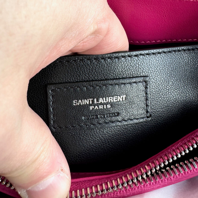 Petit sac à chaîne matelassé rose Loulou monogramme Saint Laurent