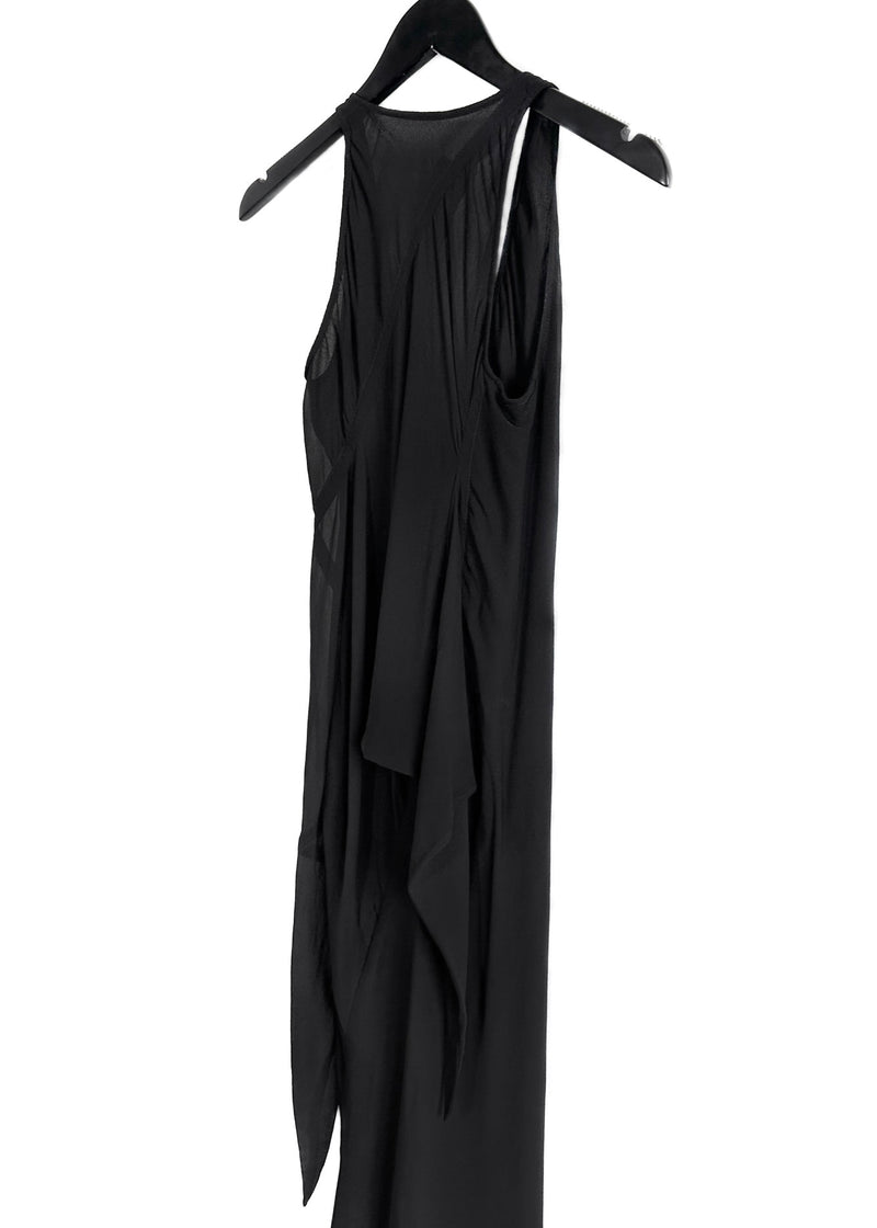 Rick Owens 2009 Crust Black Silk Dress