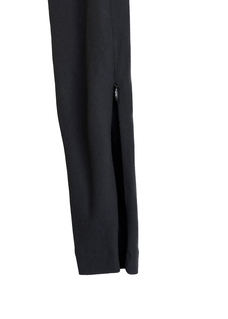 Pantalon sarouel zippé à la cheville avec bretelles en crêpe noir Balenciaga