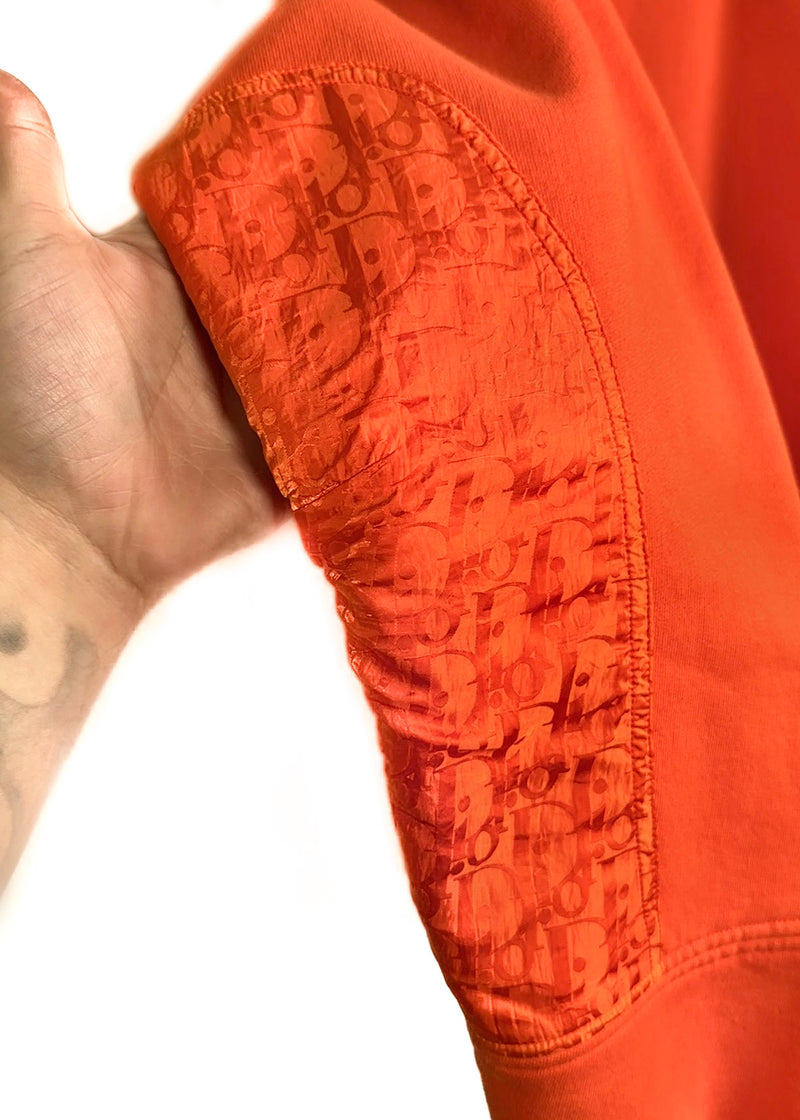 Sweat demi-zippé en jacquard orange Dior Ski