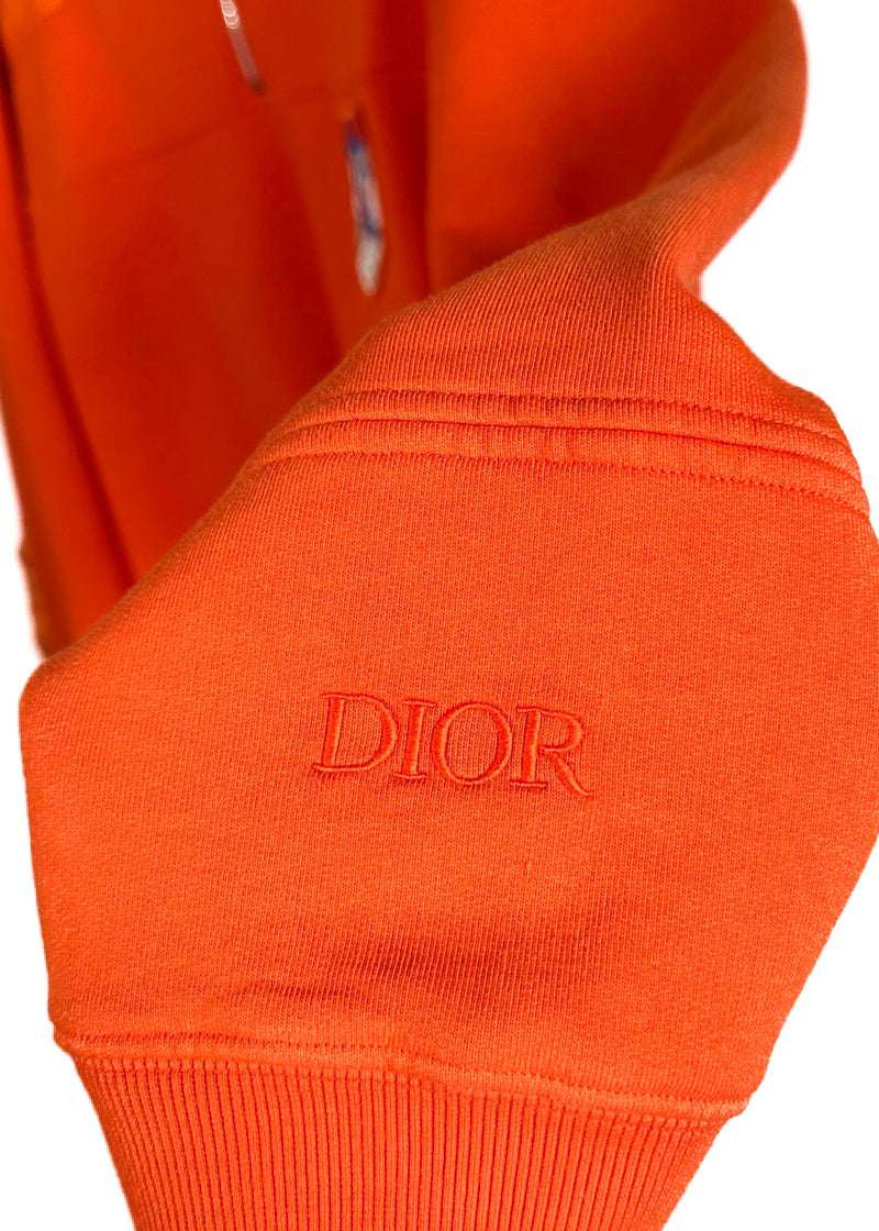 Sweat demi-zippé en jacquard orange Dior Ski