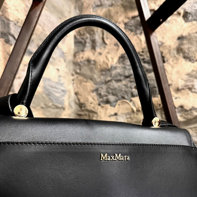 Max Mara Black Leather Ottelia J Bag