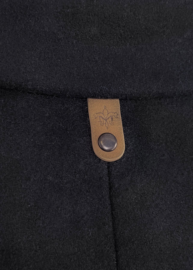 Mackage SKAI Black Wool Blend Nylon Insert Mid Coat