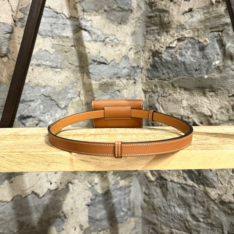 Hermès Gold Epsom Leather Kelly 18 Pocket Belt