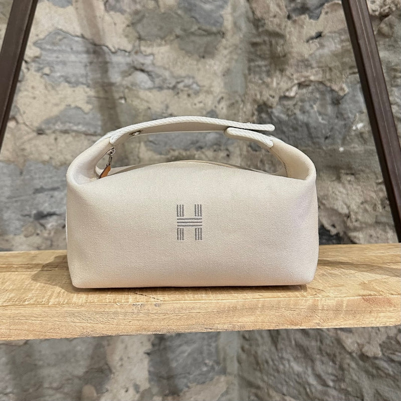 Hermès Small Canvas Beige Bride-a-Brac Toiletry Travel Case