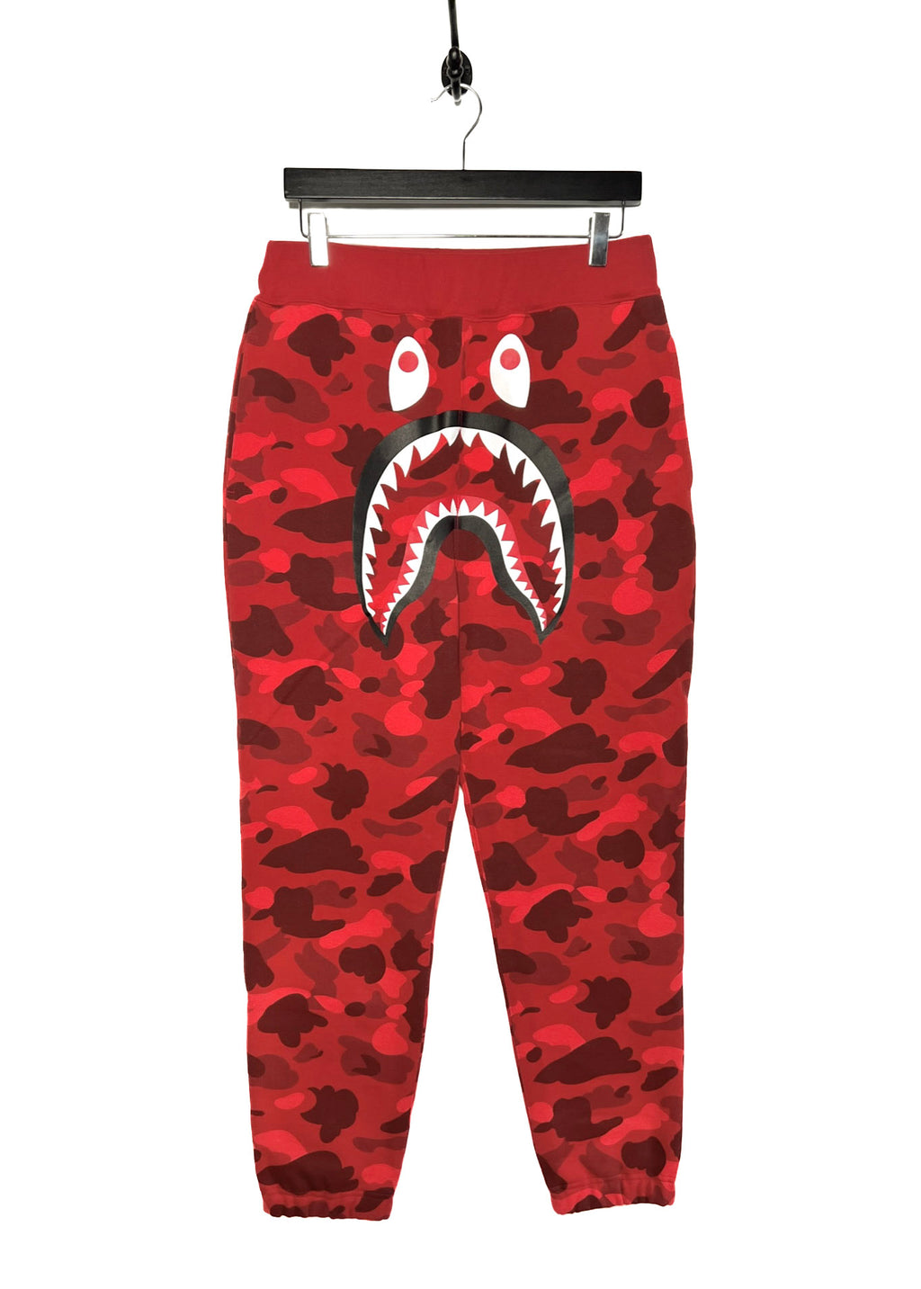 Bape Red Camouflage Shark Sweatpants