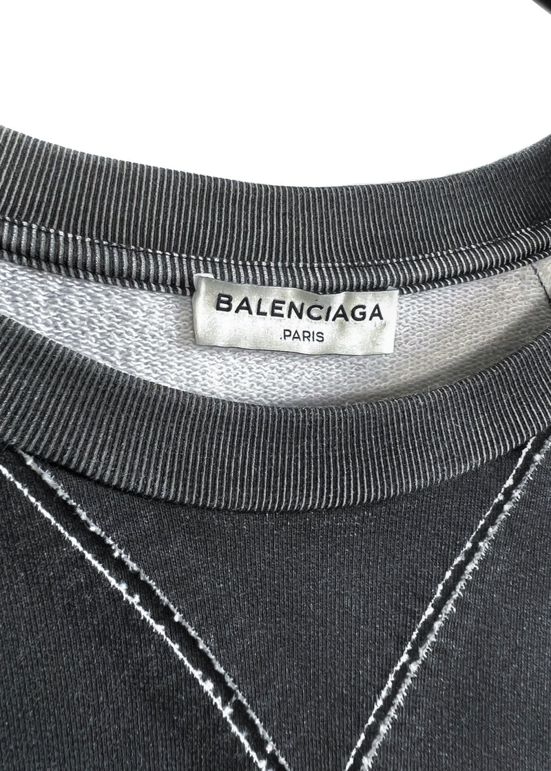 Balenciaga Charcoal Coated Sweatshirt