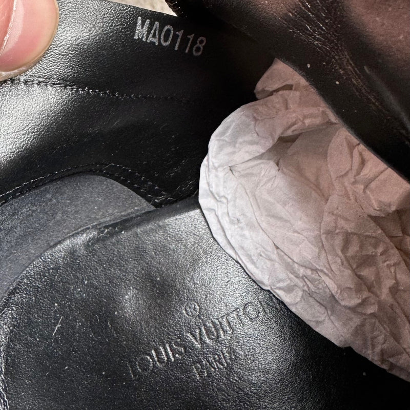 Louis Vuitton Black Leather Monogram Star Trail Ankle Boots