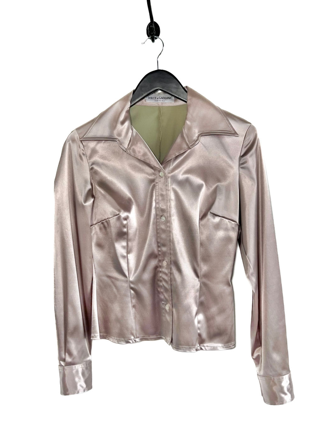 Dolce & Gabbana Champagne Thick Satin Shirt