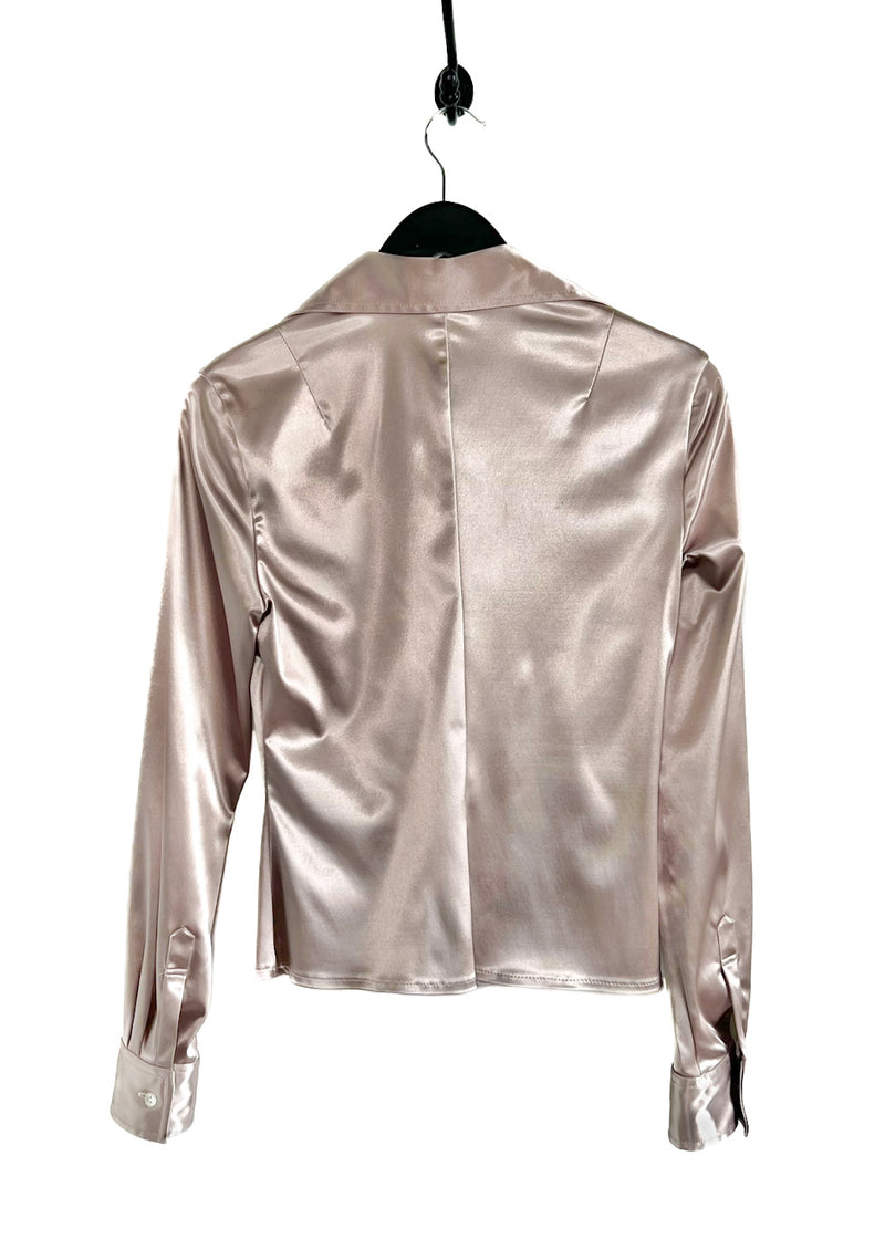 Dolce & Gabbana Champagne Thick Satin Shirt