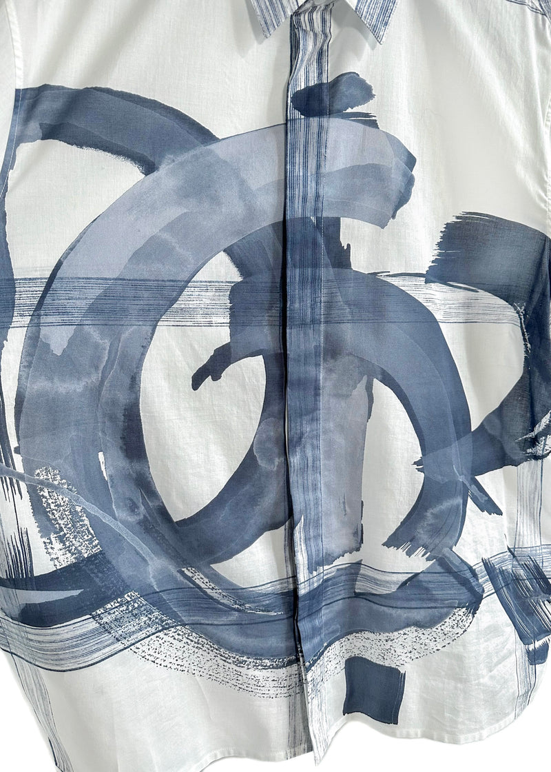 Chemise manches courtes DIOR imprimé blanc Dior FW 2022 X Jack Kerouac