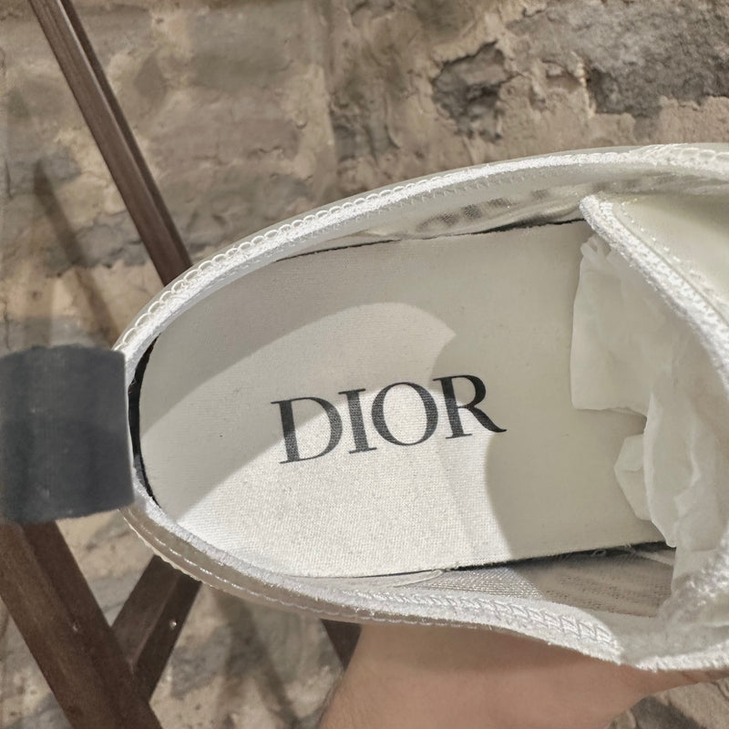 Dior B23 X Daniel Asham Newspaper Print White Low-top Sneakers