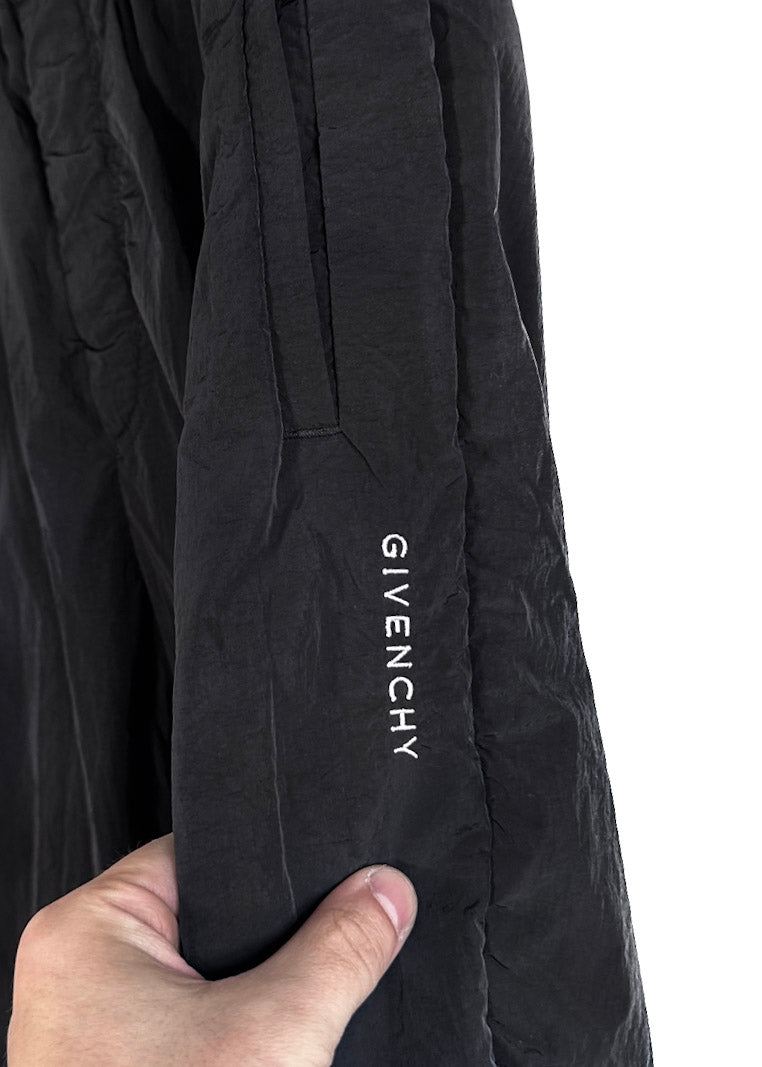 Givenchy Black Nylon Logo Embroidered Track Pants