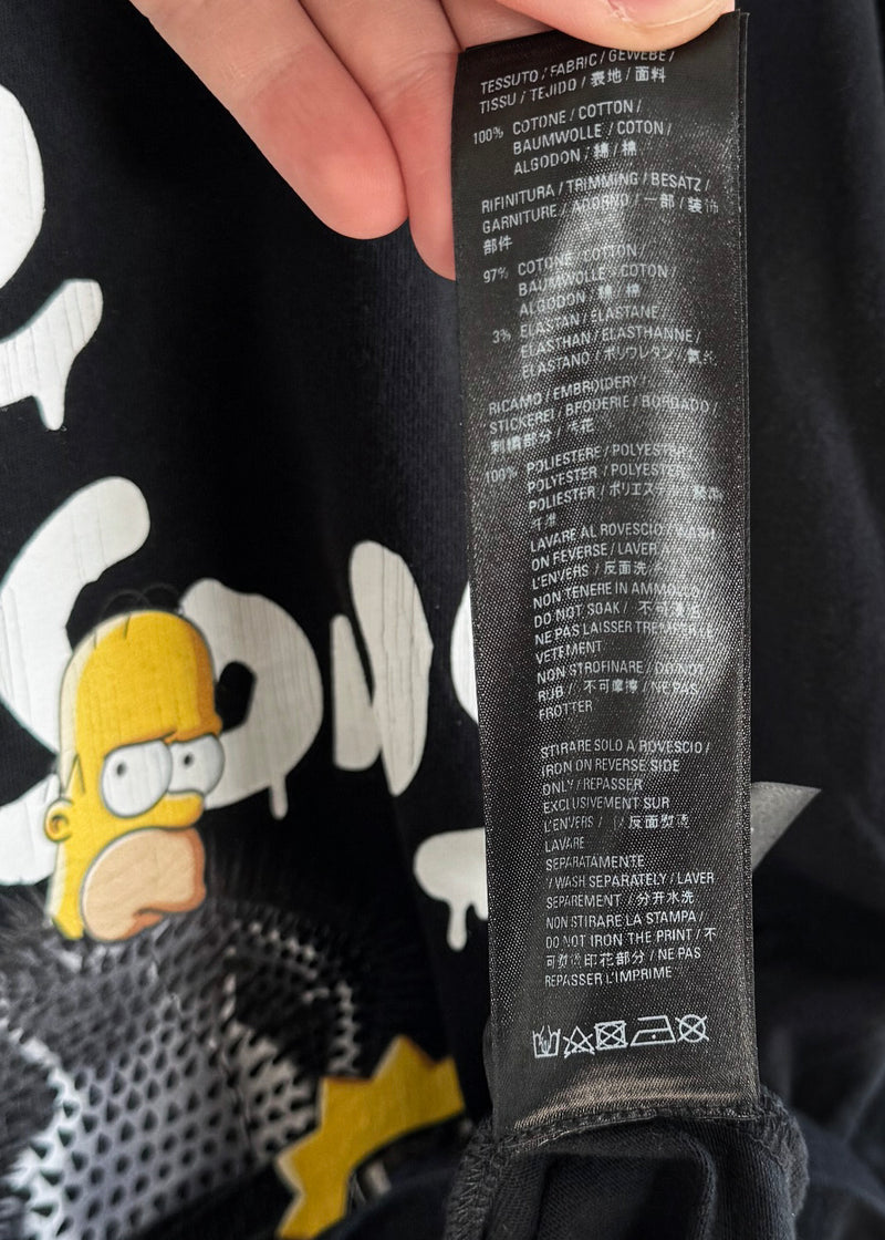 T-shirt noir surdimensionné﻿ Balenciaga "Les Simpsons"