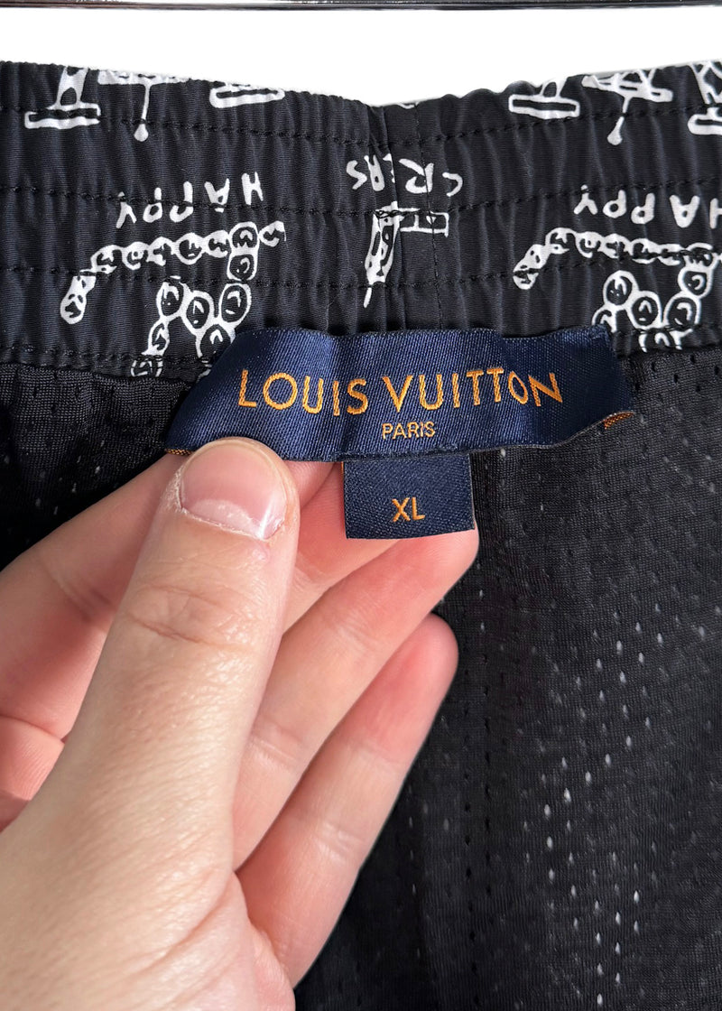 Short de bain avec logo multi monogramme noir Louis Vuitton