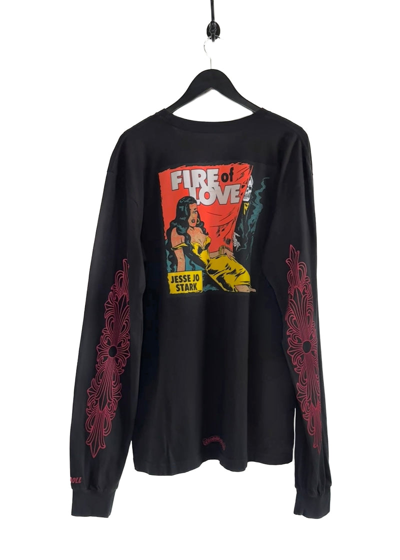 Chrome Hearts X Deadly Doll Fire of Love Long Sleeves T-shirt