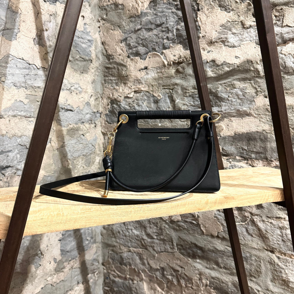 Givenchy Black Leather Small Whip Shoulder Bag