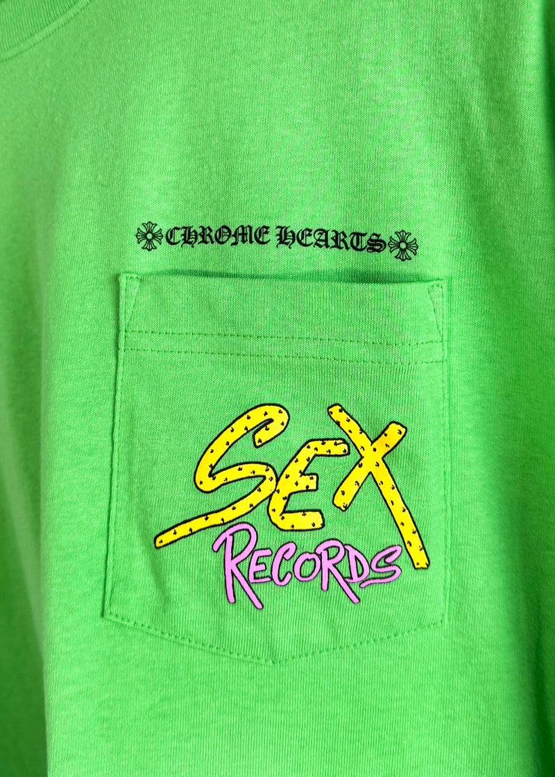 T-shirt à manches longues vert fluo Chrome Hearts Matty Boy Sex Records