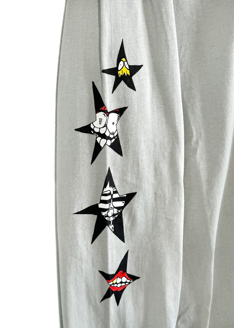 T-shirt gris à manches longues avec imprimé étoiles Chrome Hearts Matty Boy