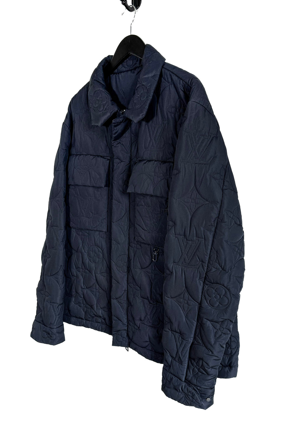 Louis Vuitton Navy Quilted Flowers Blouson