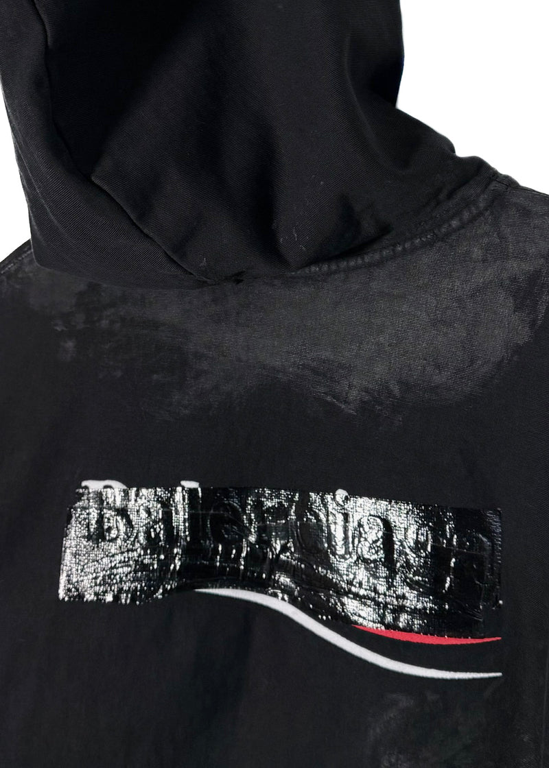 Balenciaga FW22 Taped Campaign Logo Gaffer Mud Dirt Zip-up Hoodie
