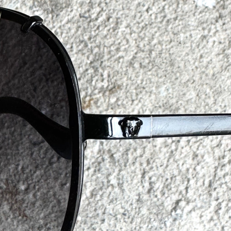 Versace 2051 Black Shield Medusa Accent Sunglasses