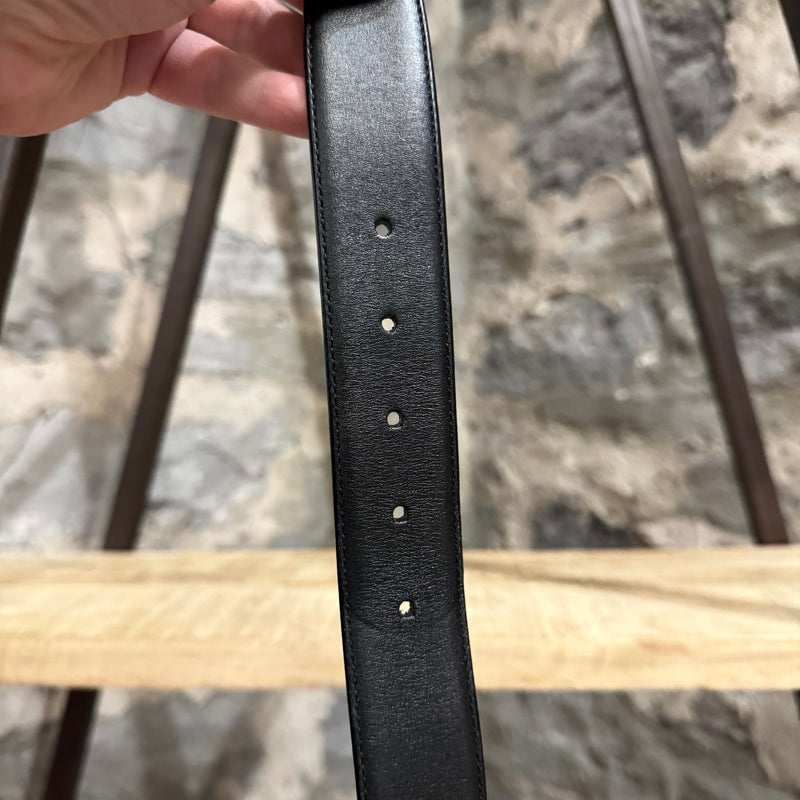 Ermenegildo Zegna Black Brown Reversible Leather Belt