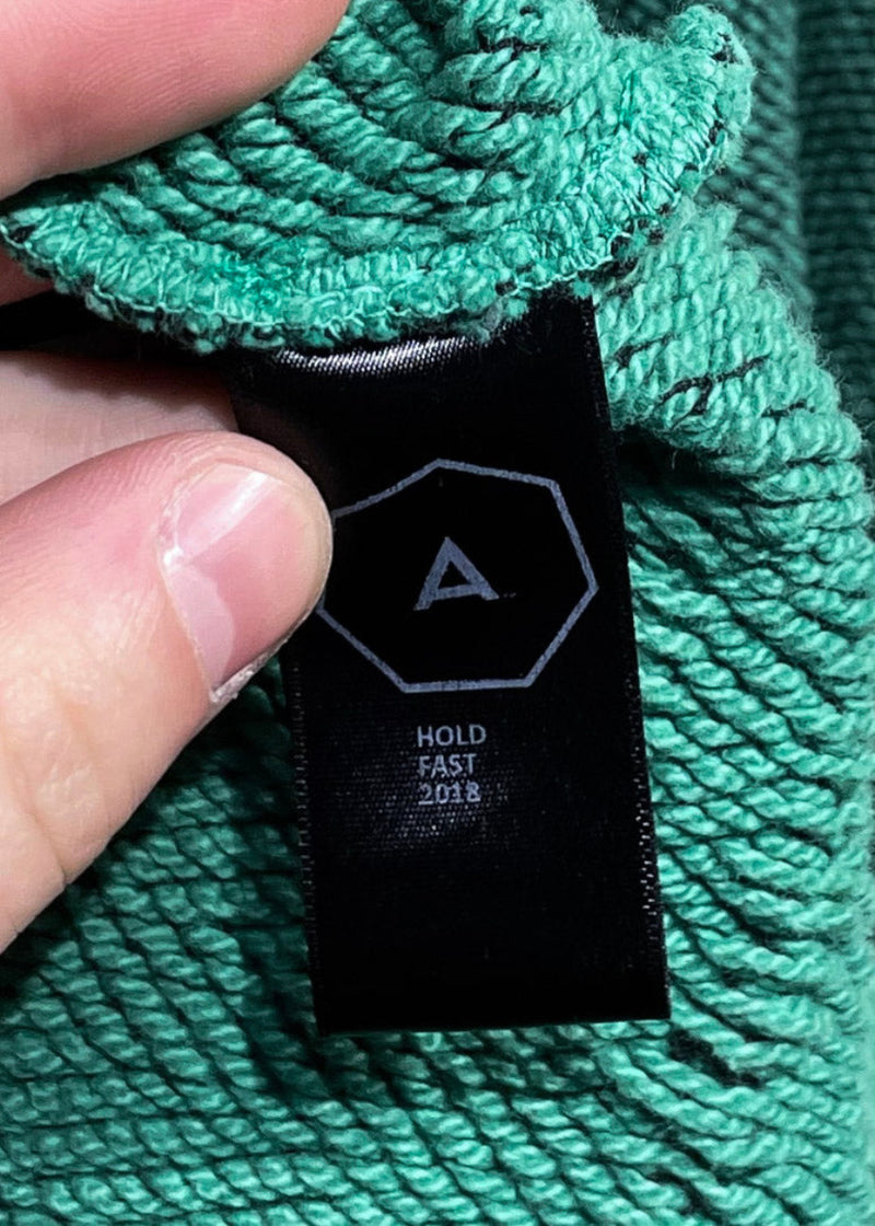 Alchemist Hold Fast 2018 Green Cotton Poncho Rose Print Hoodie