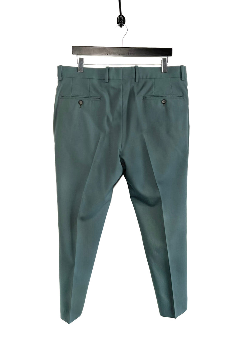 Pantalon vert gris en laine légère Marni