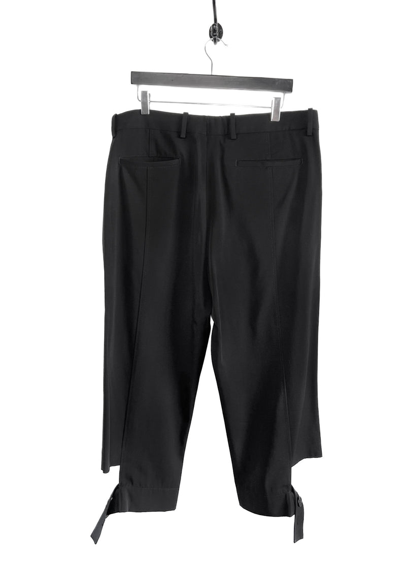 Marni Black Light Wool Ankle Strap Trousers