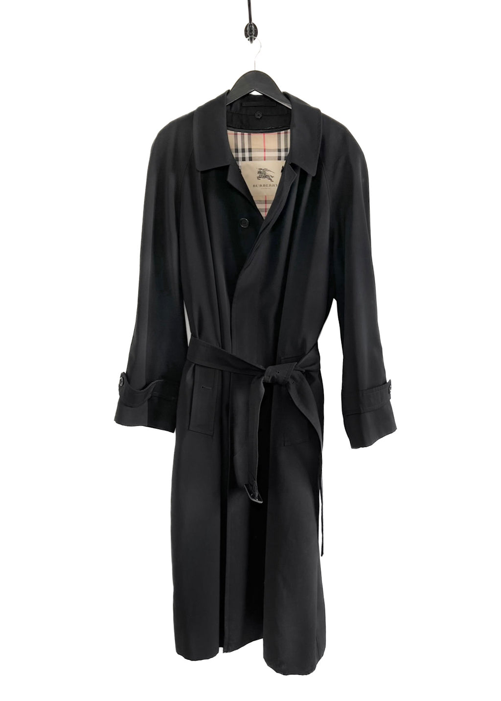 Burberry Black Lawrence Polyester Trenchcoat with Removable Wool Vest