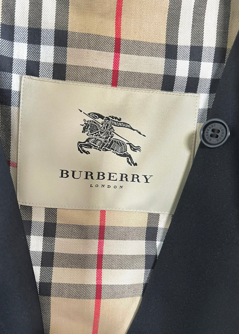Burberry Black Lawrence Polyester Trenchcoat with Removable Wool Vest