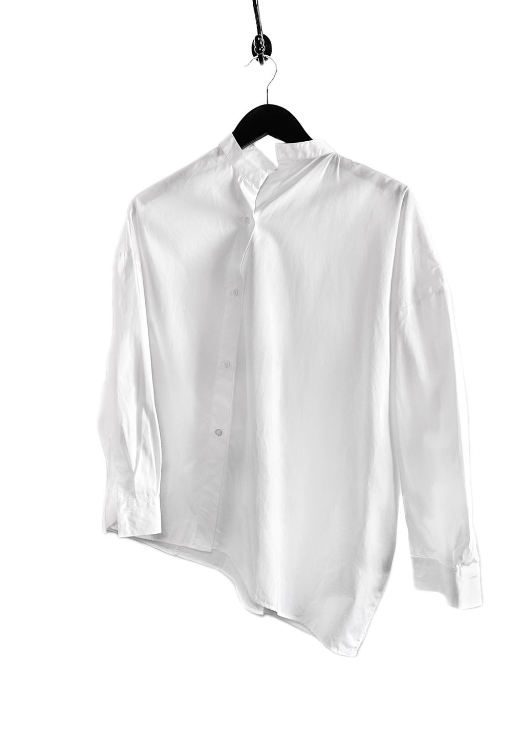 Totême White Poplin Asymmetrical Shirt