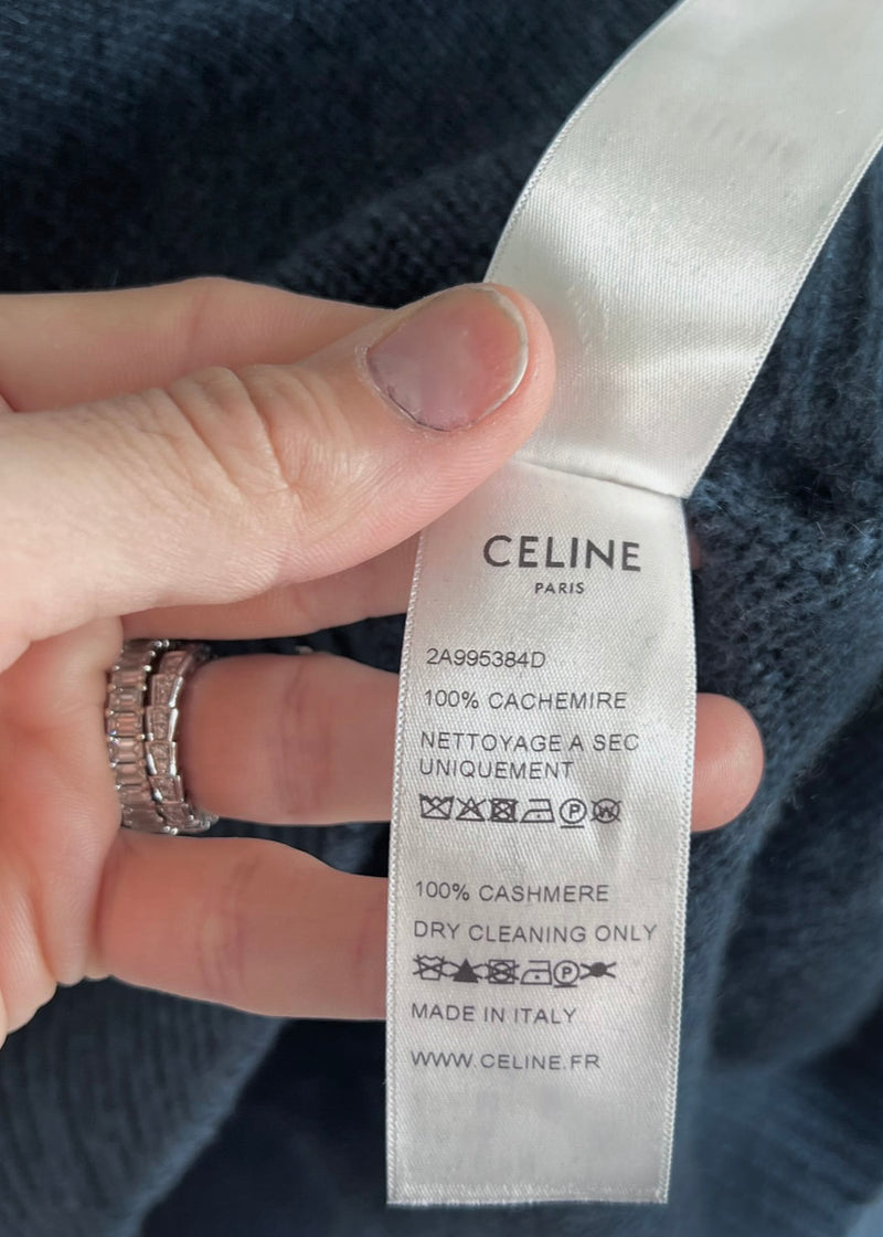Celine Blue Teal Cashmere Sweater
