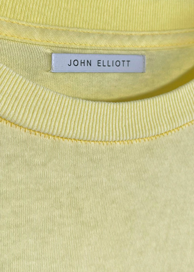 T-shirt jaune à manches longues John Elliott