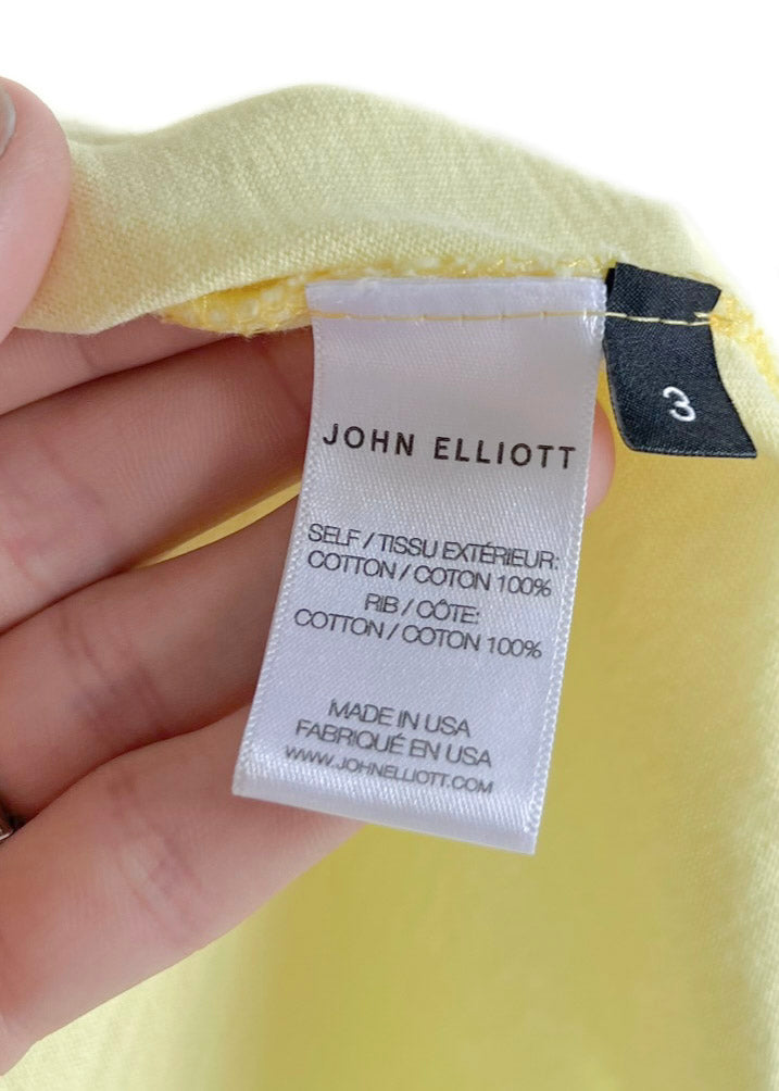John Elliott Yellow Pocketed Long Sleeves T-shirt