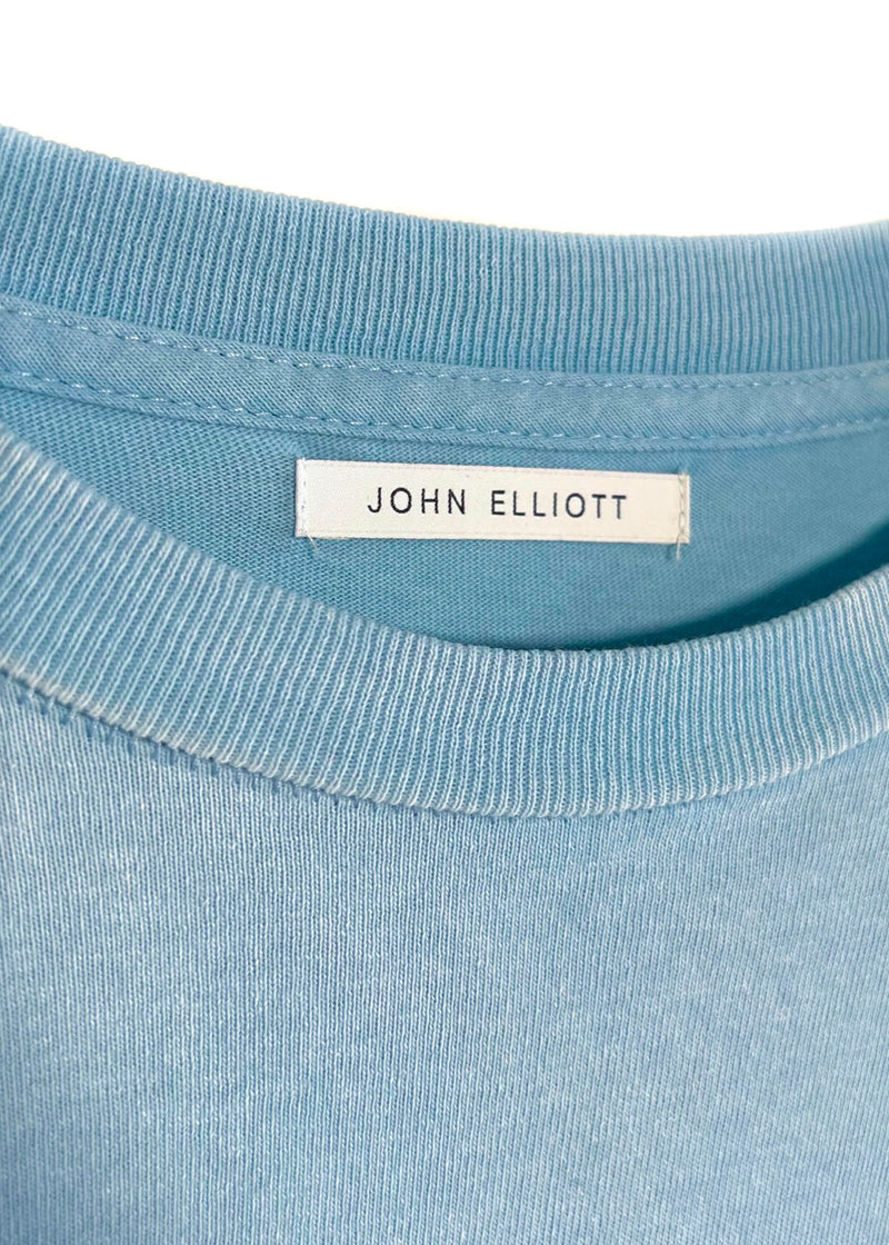 T-shirt bleu clair à manches longues avec poches John Elliott