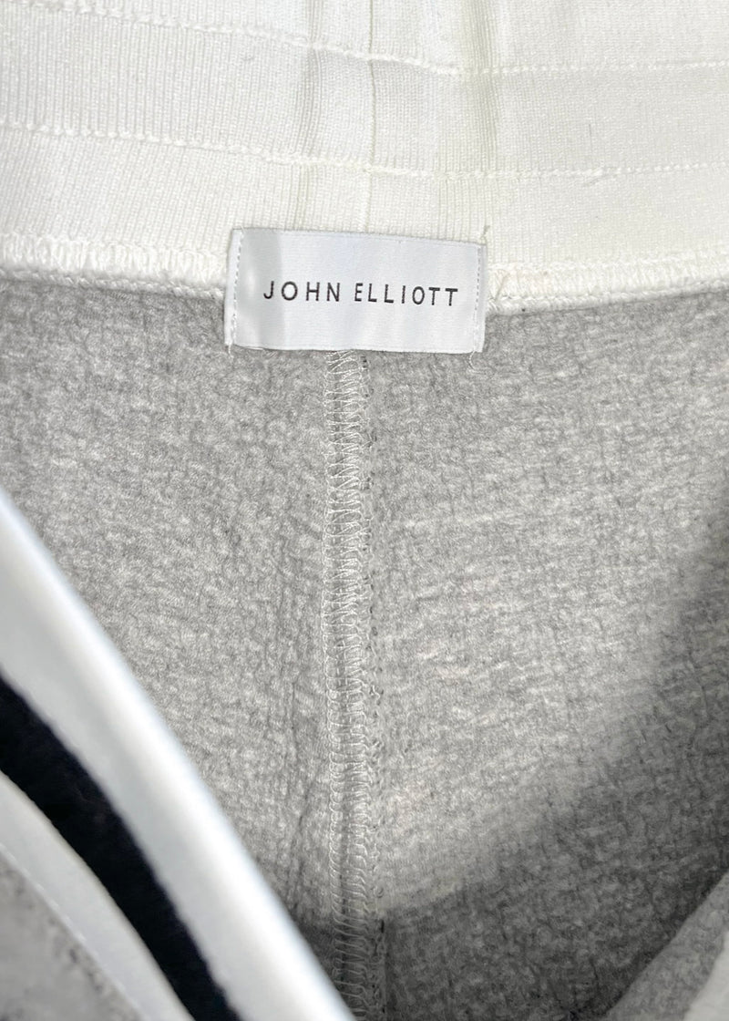 John Elliott Grey Bouclé Wool Blend Game Shorts