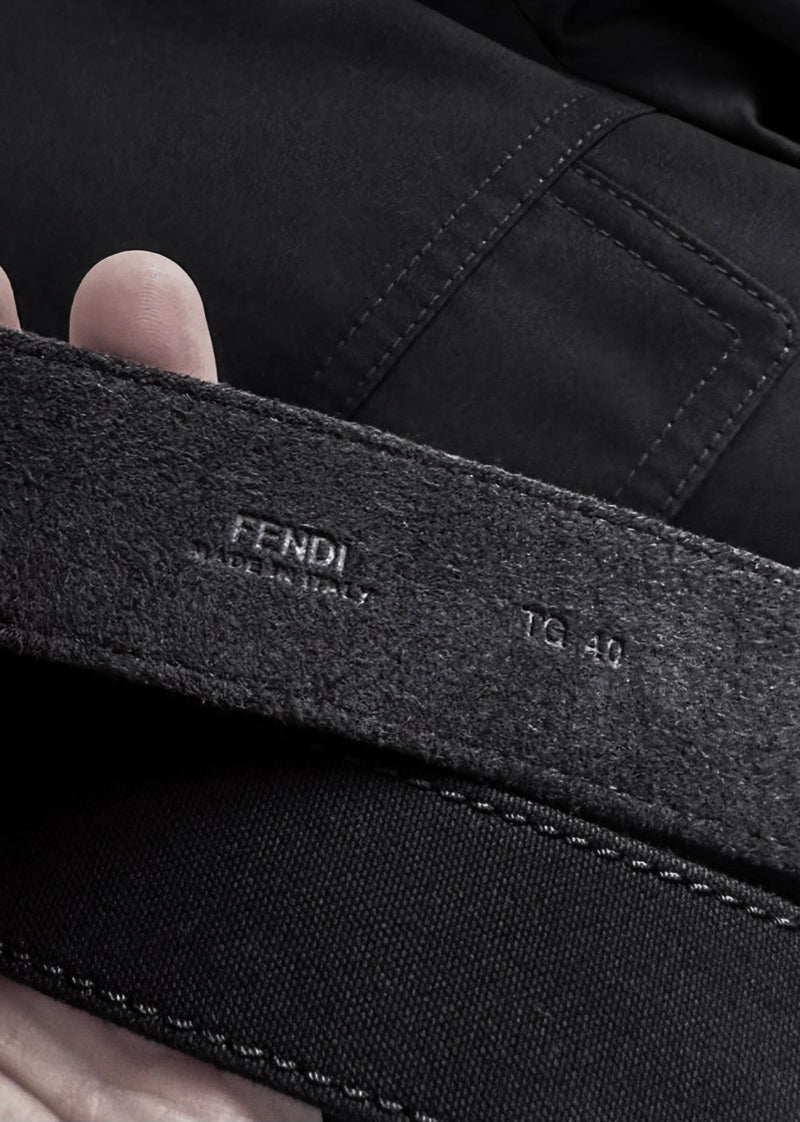 Fendi Black Belted Single-Breasted Coat